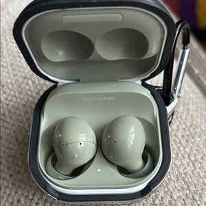 Samsung Olive Green True Wireless Earbuds with Charging Case